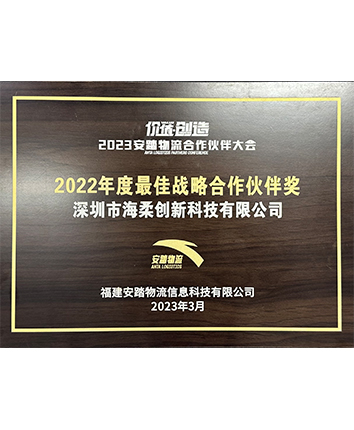 2022安踏最佳战略合作伙伴奖